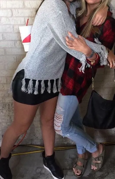 Lulus Black And Grey Sweater  - Image 2