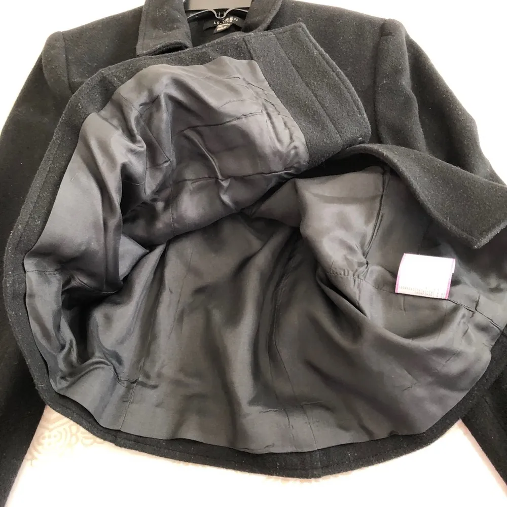 VINTAGE LOUBEN CASHMERE/WOOL BLACK JACKET PETITE M Size M - Image 7