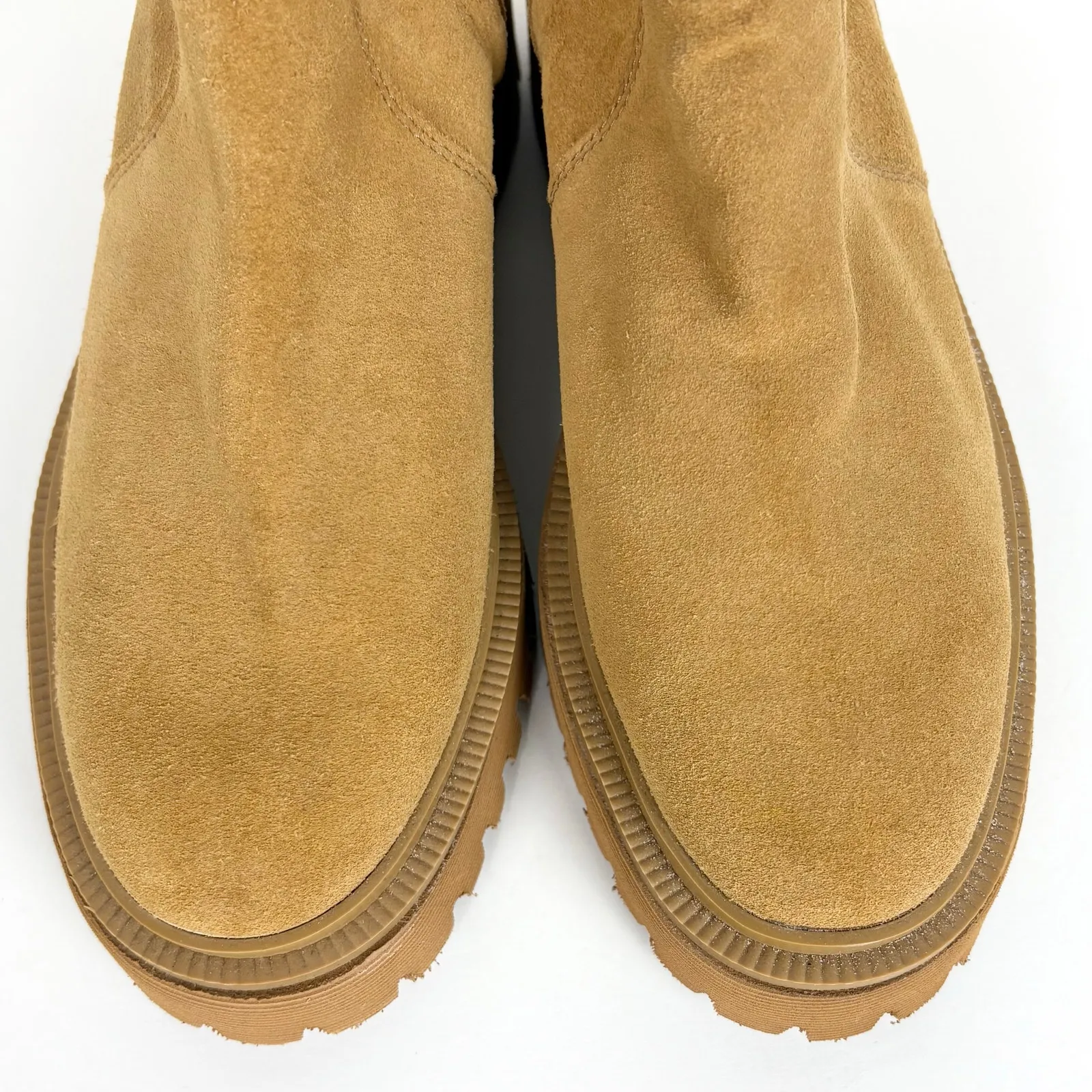 Madewell Womens Henry Lugsole Boot Sand Brown Suede Platform Lugsole Ankle 7 - Image 7