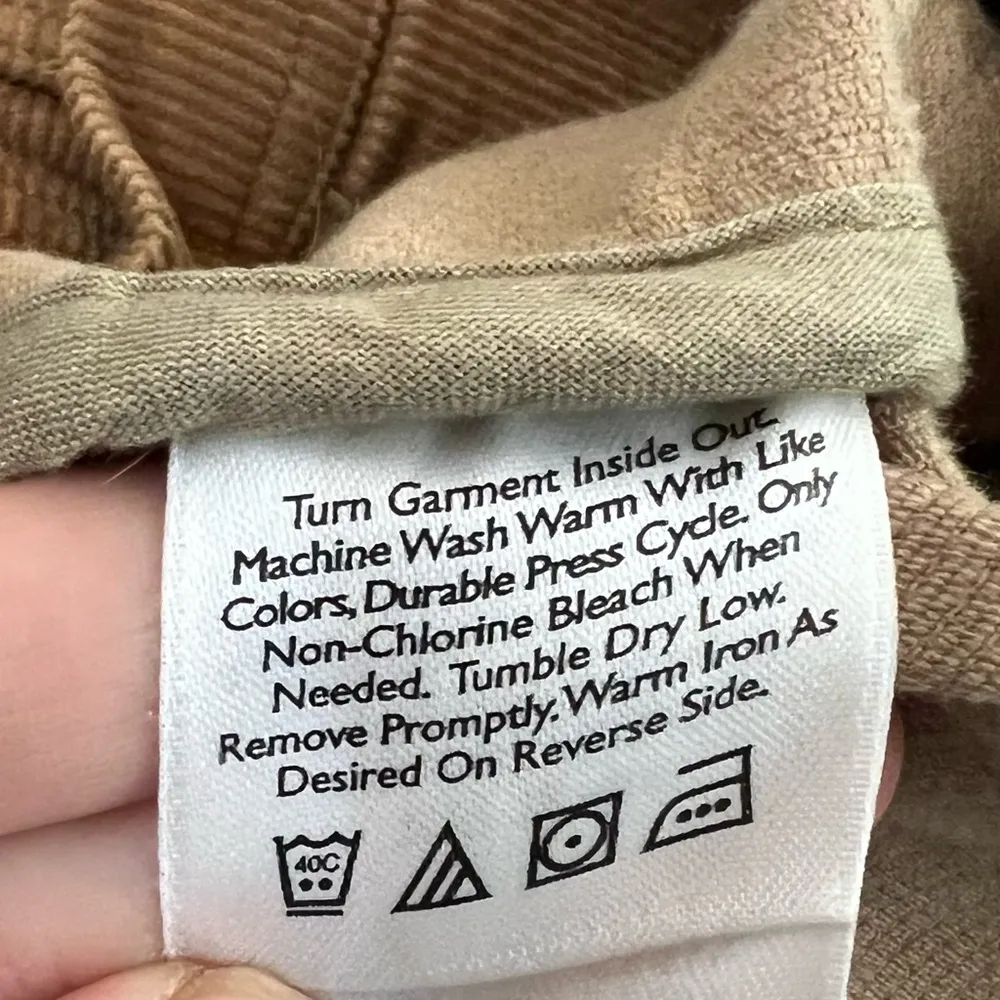 Eddie Bauer Women’s camel tan corduroy jacket. Sz petite large retro grunge coat - Image 4