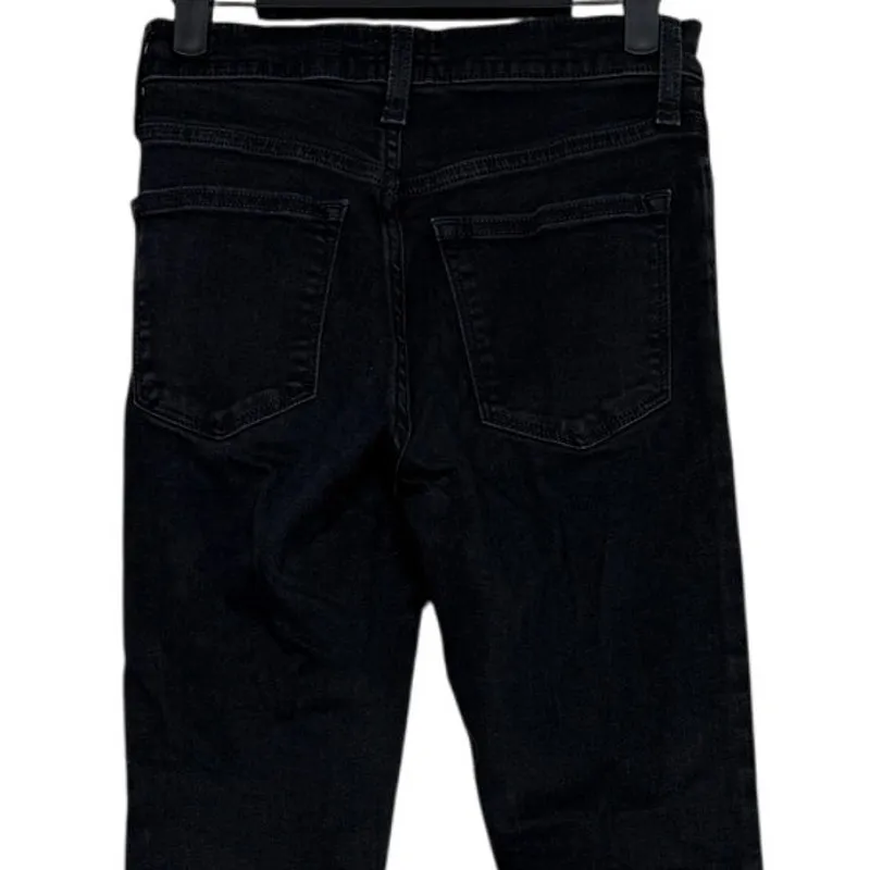 J. Crew High Rise Skinny Fit Denim Ankle Jeans Zip-Fly Stretchy 27 Black #4166 - Image 5