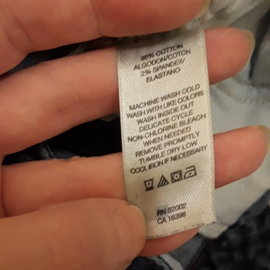 Dkny Jeans Dark Blue Wash Mid-Rise Soho Boot Cut Long Denim Pants A32 - Image 6