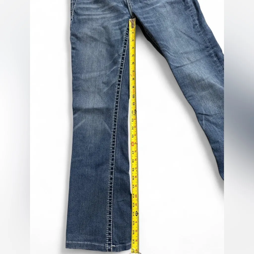 Miss Me Blue Flare Jeans with Embroidered Pockets - Image 4