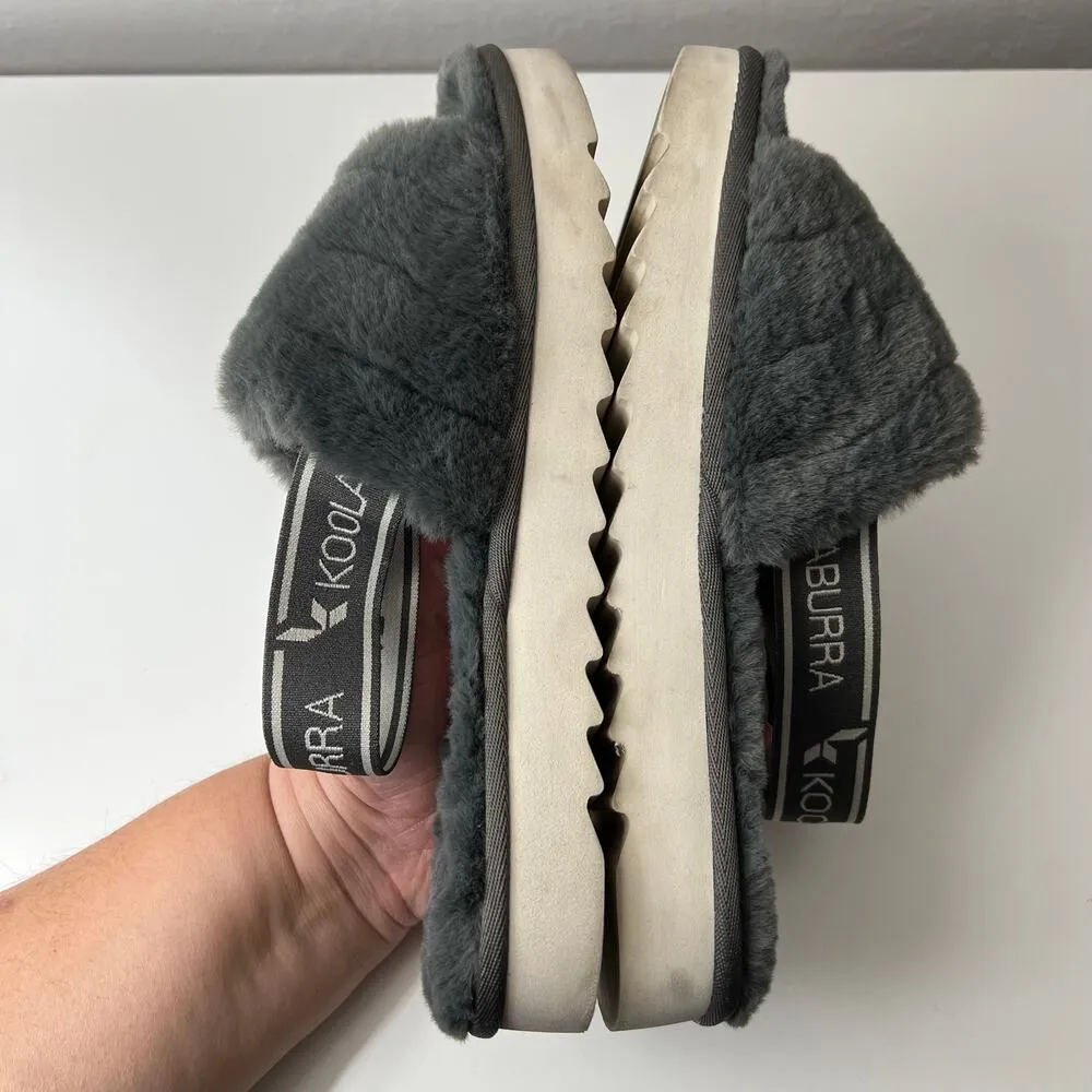 Koolaburra Women's Fuzz'n II Slippers Size 8 Faux Fur Casual Plush Neutral - Image 6