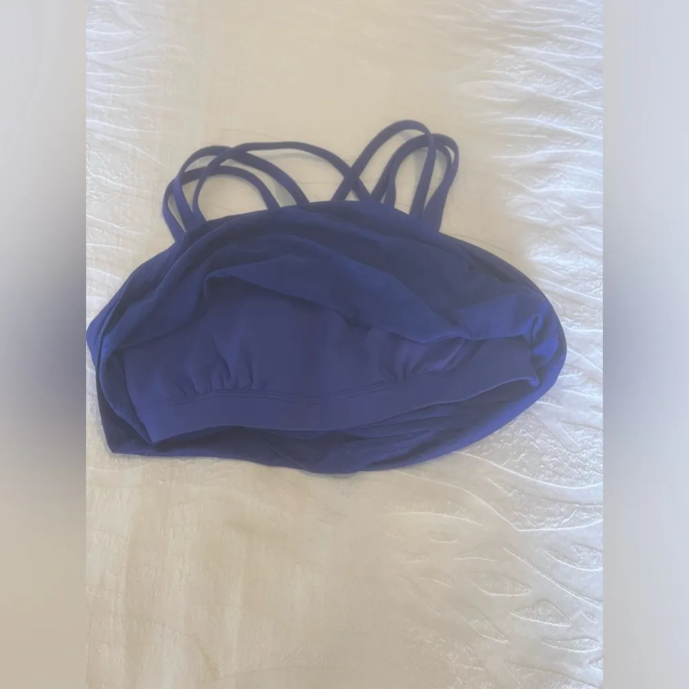 prAna Women's Blue Strappy Yoga Tank Top Size XL Built-in Bra - Image 9