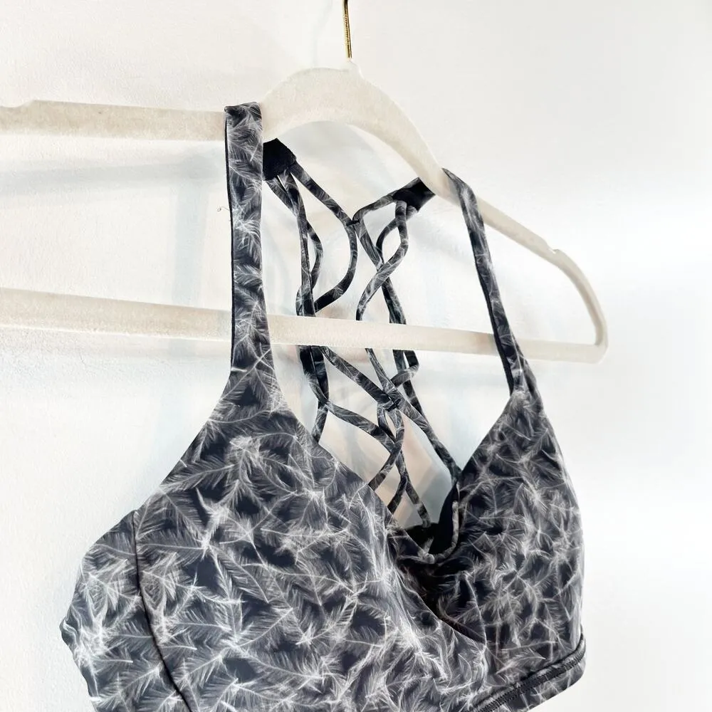 Lululemon Free To Be Zen Strappy Back Sports Bra Plume White Black 6 - Image 7