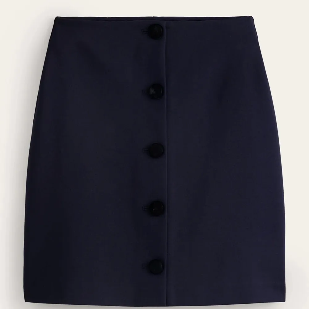 NEW Boden Buttoned Ponte Mini Skirt Navy 6 Blue - Image 11