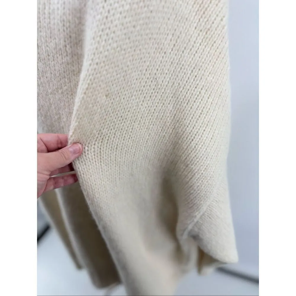 Jenni Kayne Baby Alpaca Cocoon Turtleneck Ivory Pullover Sweater Size  XXL - Image 9