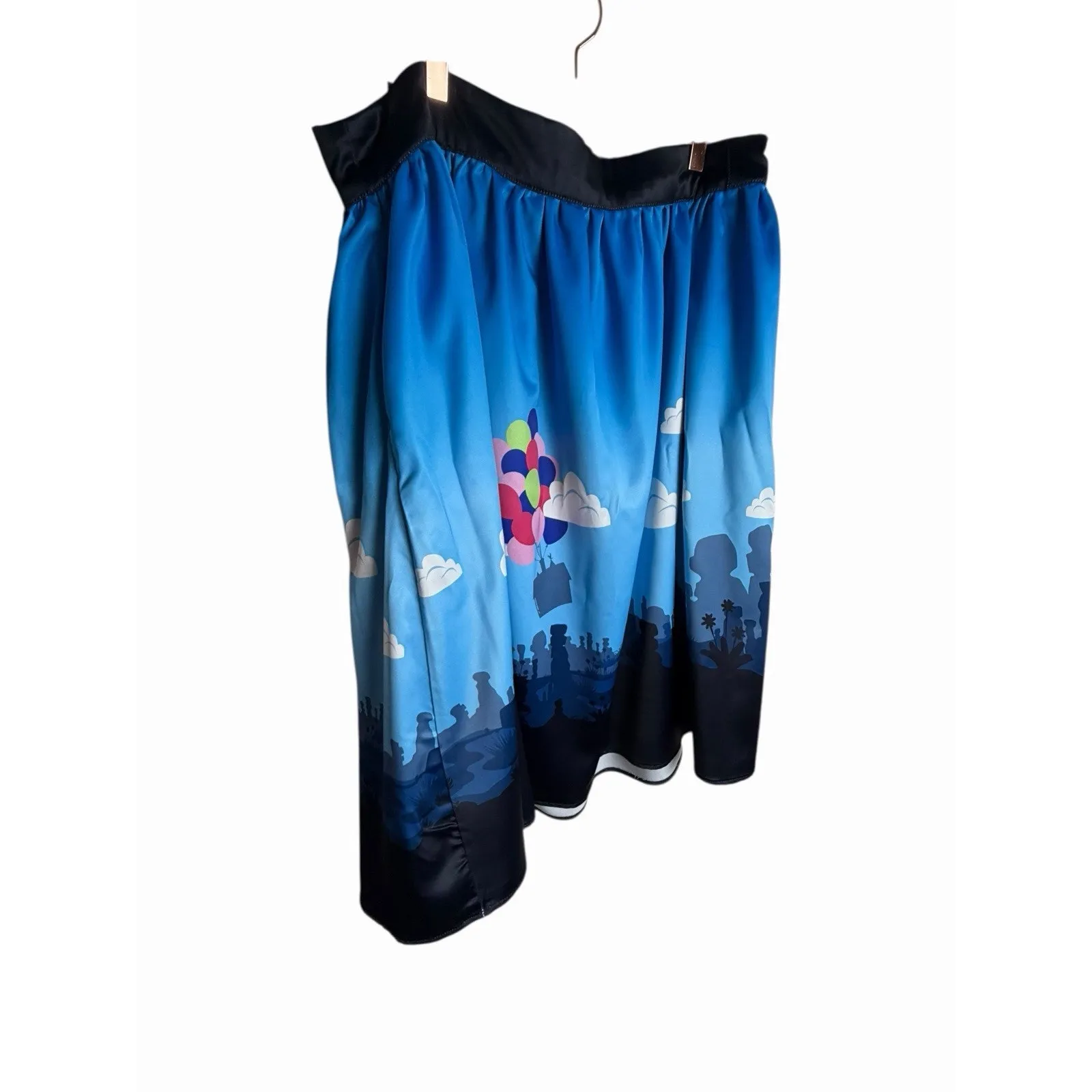 Torrid Disney Pixar Up Balloons Sky Border Print Satin Skirt 16 A-line - Image 2