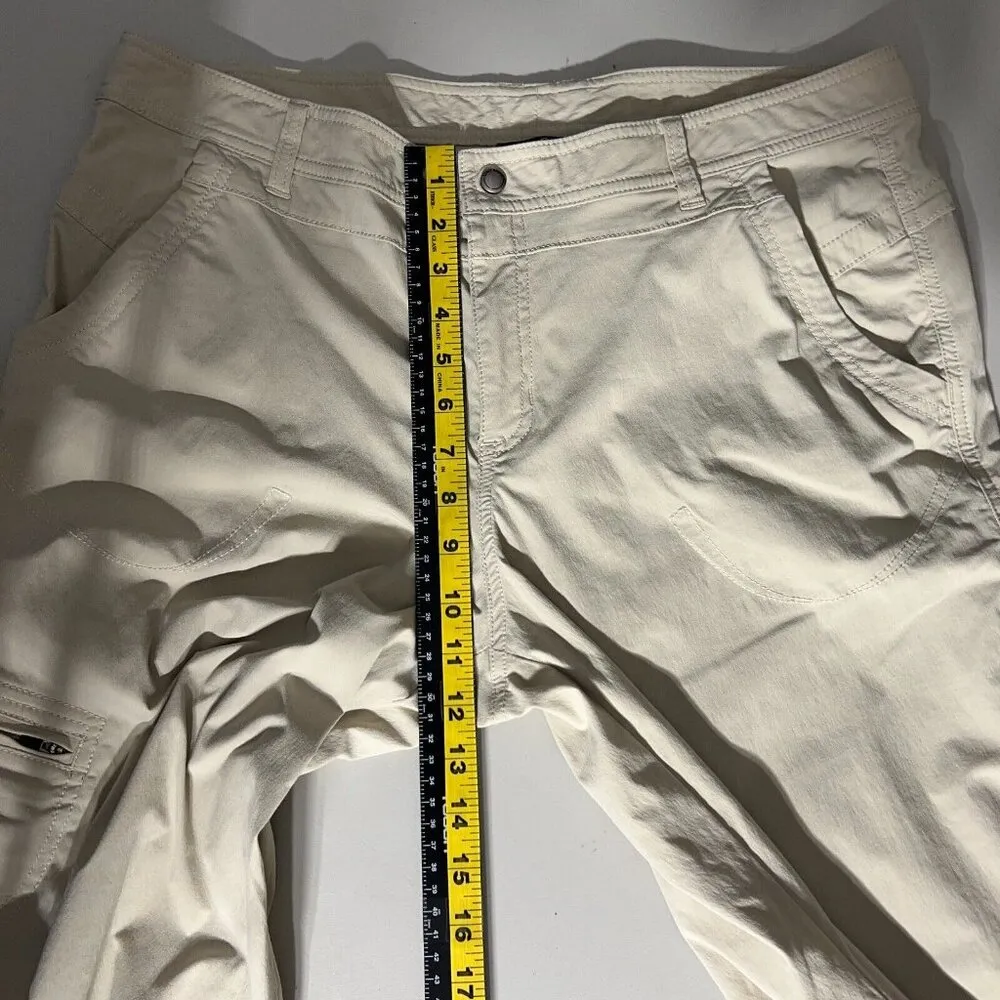 Eddie Bauer Pants Womens 14 Tall Beige Travex Hiking Outdoor Gorpcore Travel 14T - Image 3