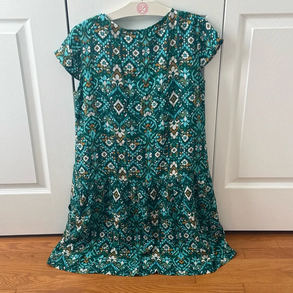 Garnett Hill Summer Day Drop Waist Shift Dress in Teal - Image 3
