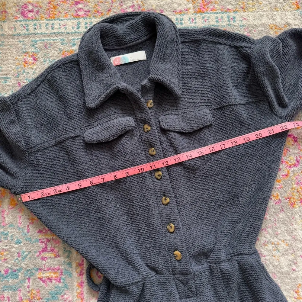 Free People Beach Ride Pr Die Navy Long Sleeves Jumper Jumpsuit Women’s Size XS - Image 7