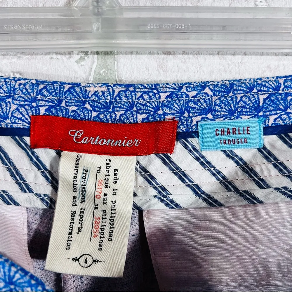 Anthropologie Cartonnier Charlie Trousers in Seashell Print Size 4 - Image 8