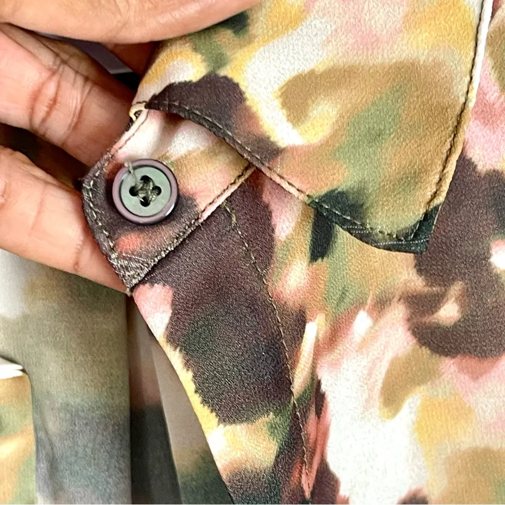 TAHARI | Multicolored Button Down Blouse Sz XL - Image 3