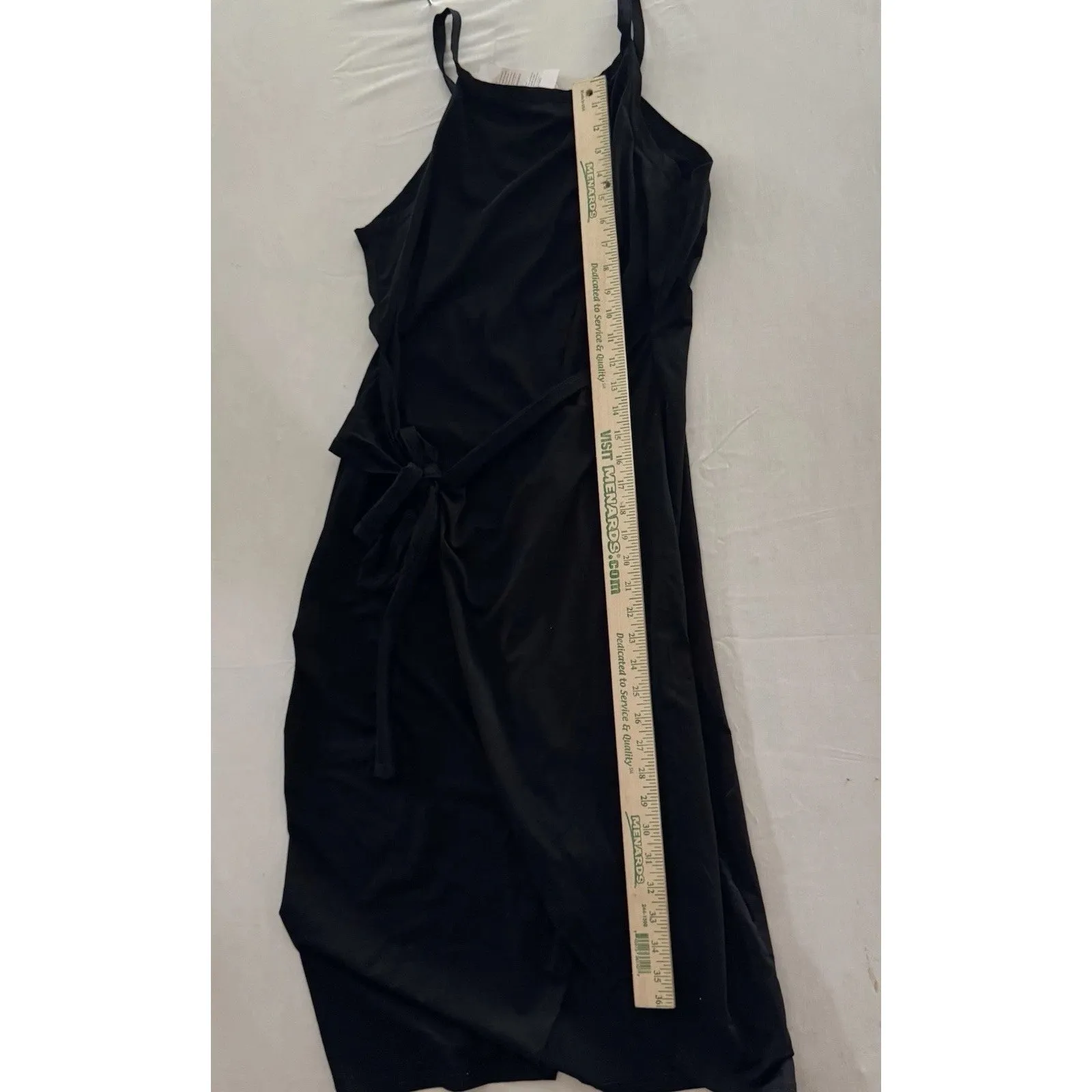 Womens Casual Sleeveless Tank Black Midi Dress Halter Neck Tie Wait Body ConXL Size XL - Image 11