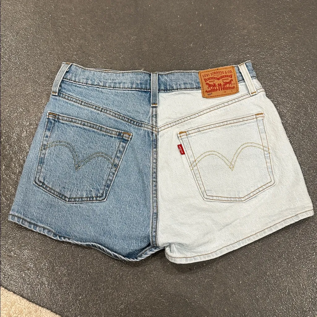 Levi's Two-Tone Blue Jean Shorts - Image 2