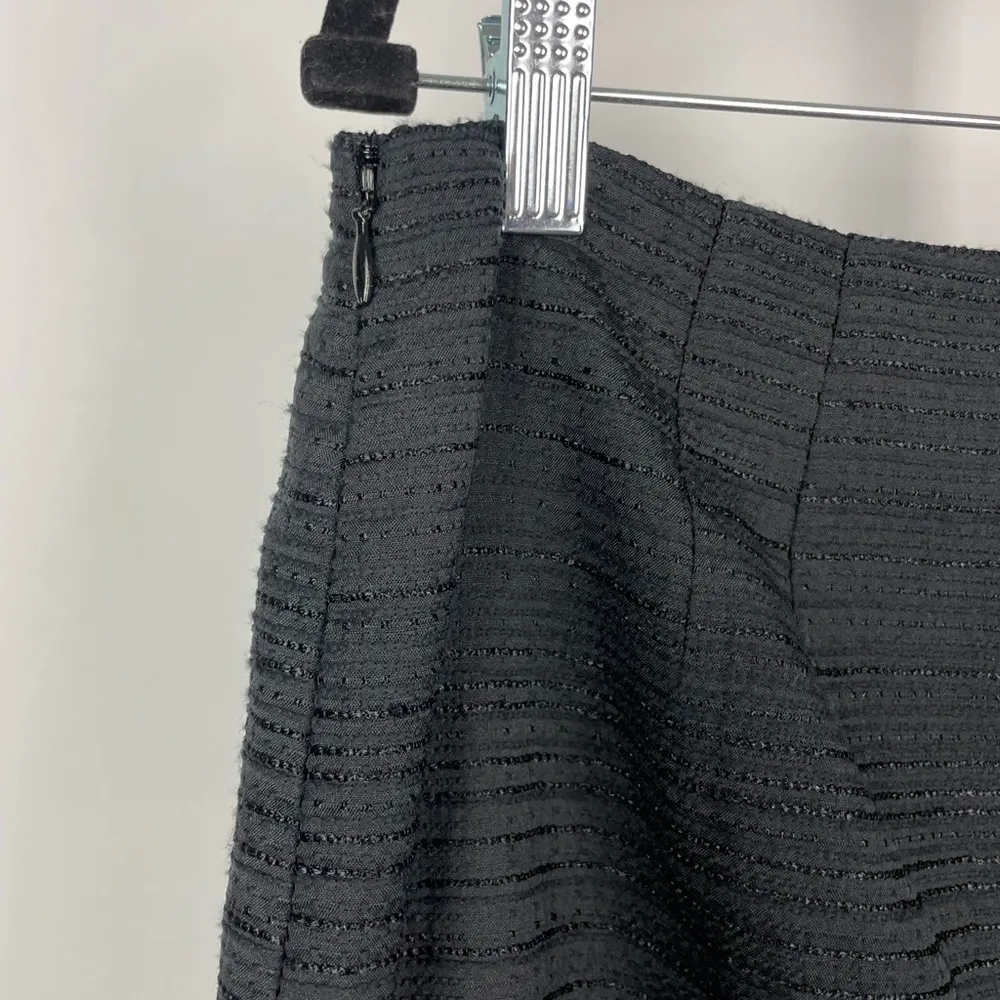 Ann‎ Taylor Black Textured Professional Career Pencil Skirt - Image 4