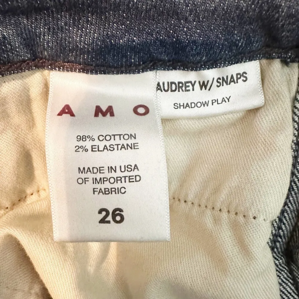 AMO Audrey with Snaps High Rise Denim Jeans in Shadow Play Size 26 - Image 4