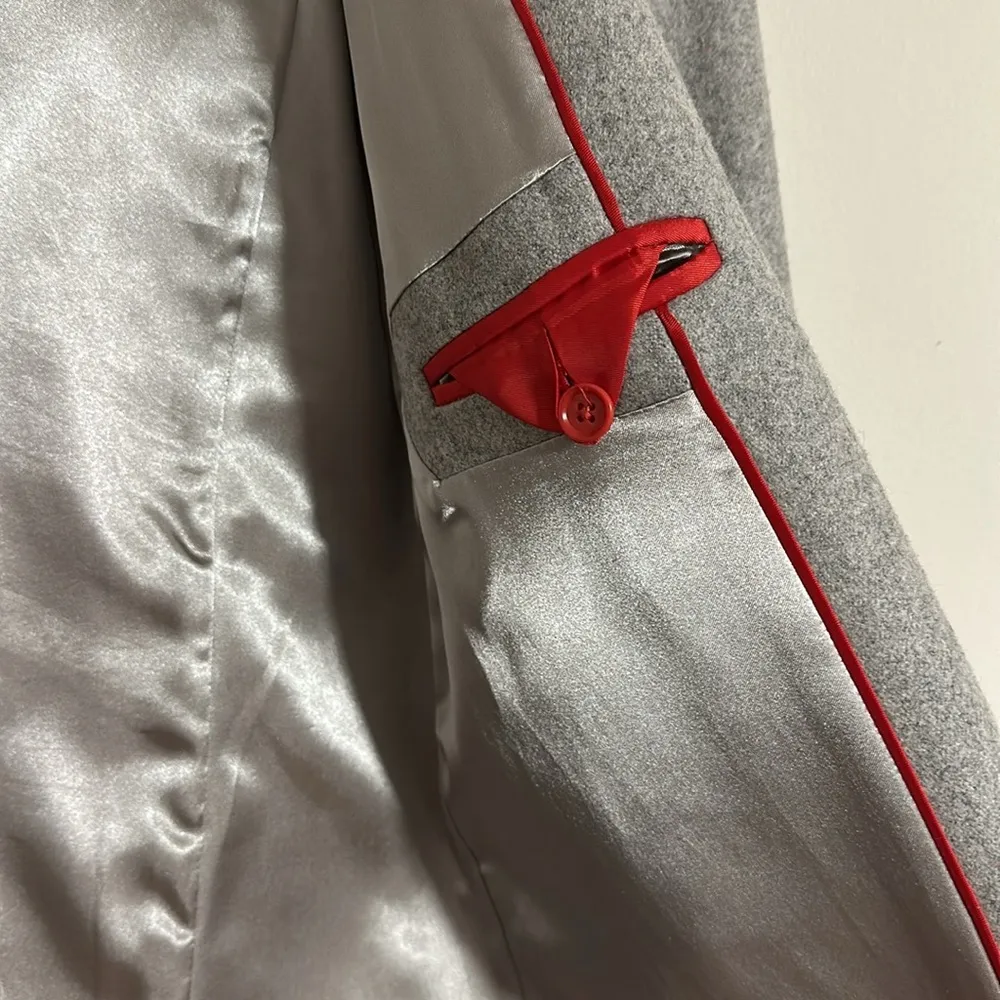 J. Crew Wool Melton Duffle Coat petite gray hooded cocoon peacoat jacket gray 00 - Image 8