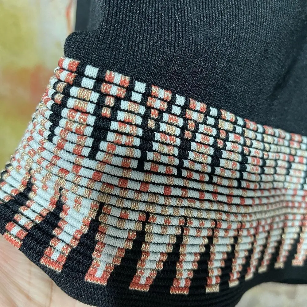 Maje Black Zig Zag Trim Sweater S/M - Image 12