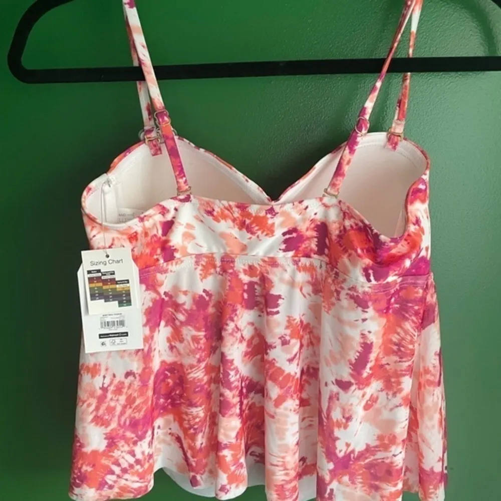 Women’s Size Small Tie Dye Time & Tru NWT Tankini Swim Top Wear S - Image 2