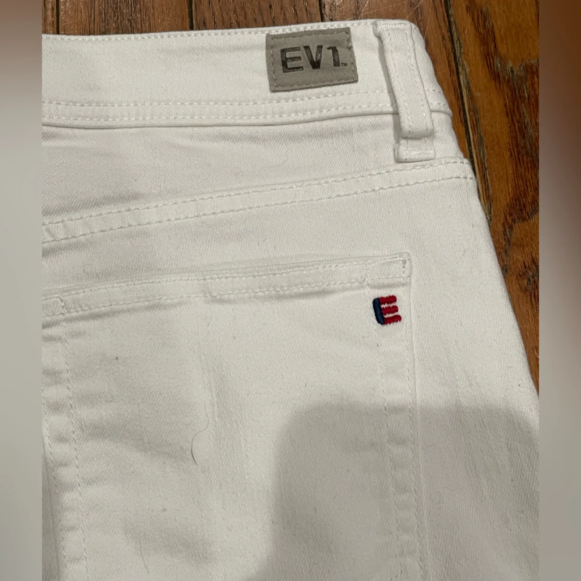 Women's White Pants with Striped Detail Size 10 - Image 12