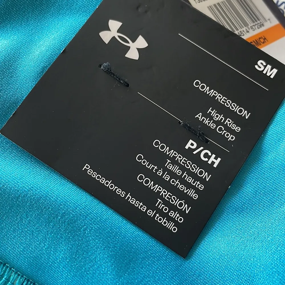 NWT Women's HeatGear® Armour Printed Ankle Leggings Teal, 1362275 - Image 6