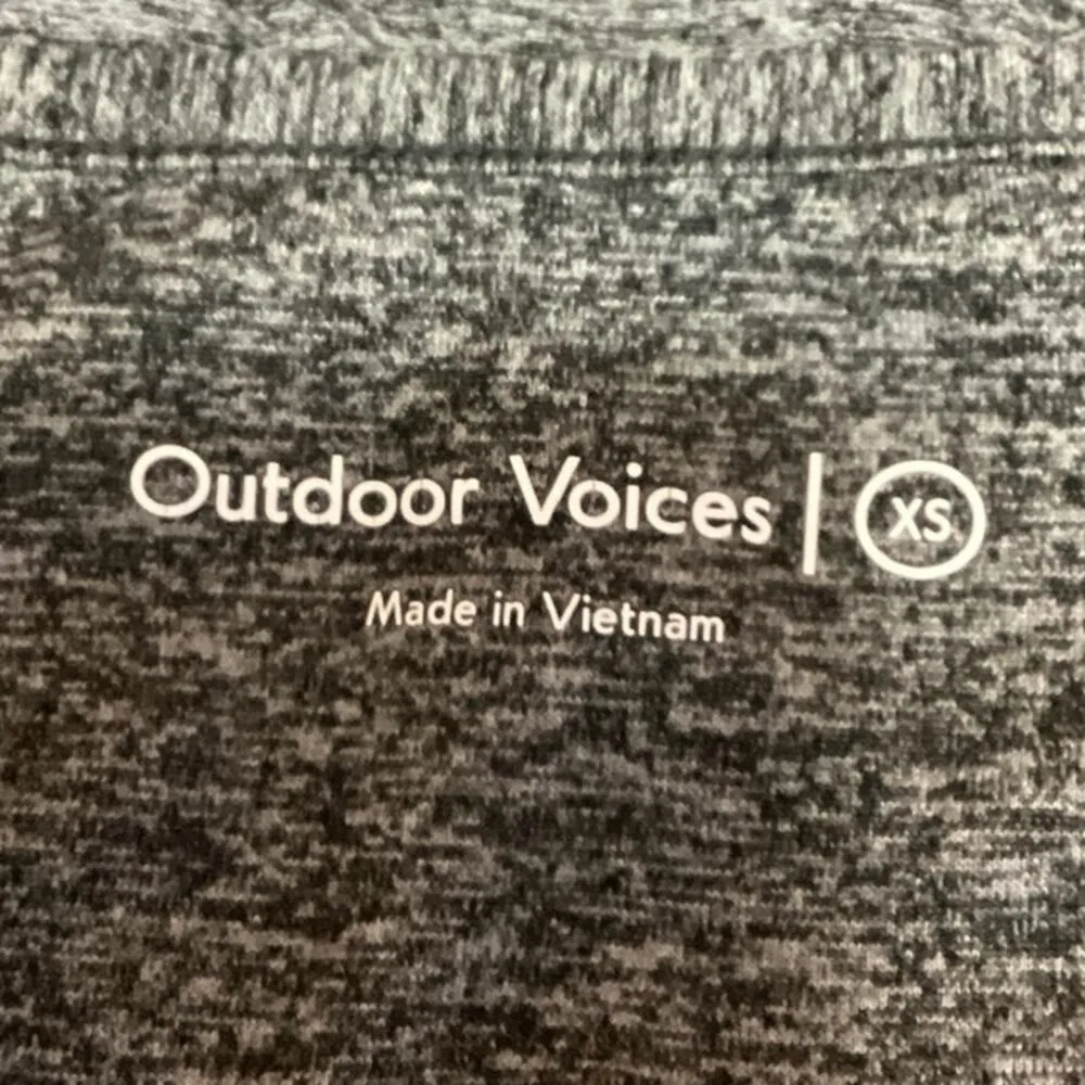 Outdoor Voices Gray Scoop Neck Pullover Athletic Sports Bra Crop Tank Top XS - Image 3