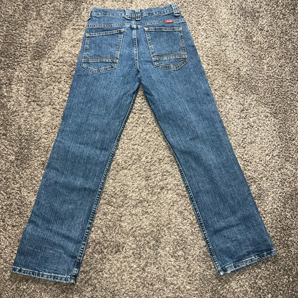 Vintage-Style Wrangler Jeans Size 14 | Medium Wash Mid-Rise Straight Leg - Image 3