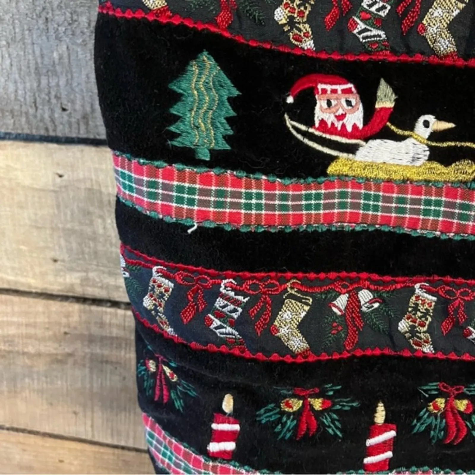 Paul Harris Design‎ Christmas Vest Size Medium Black - Image 6