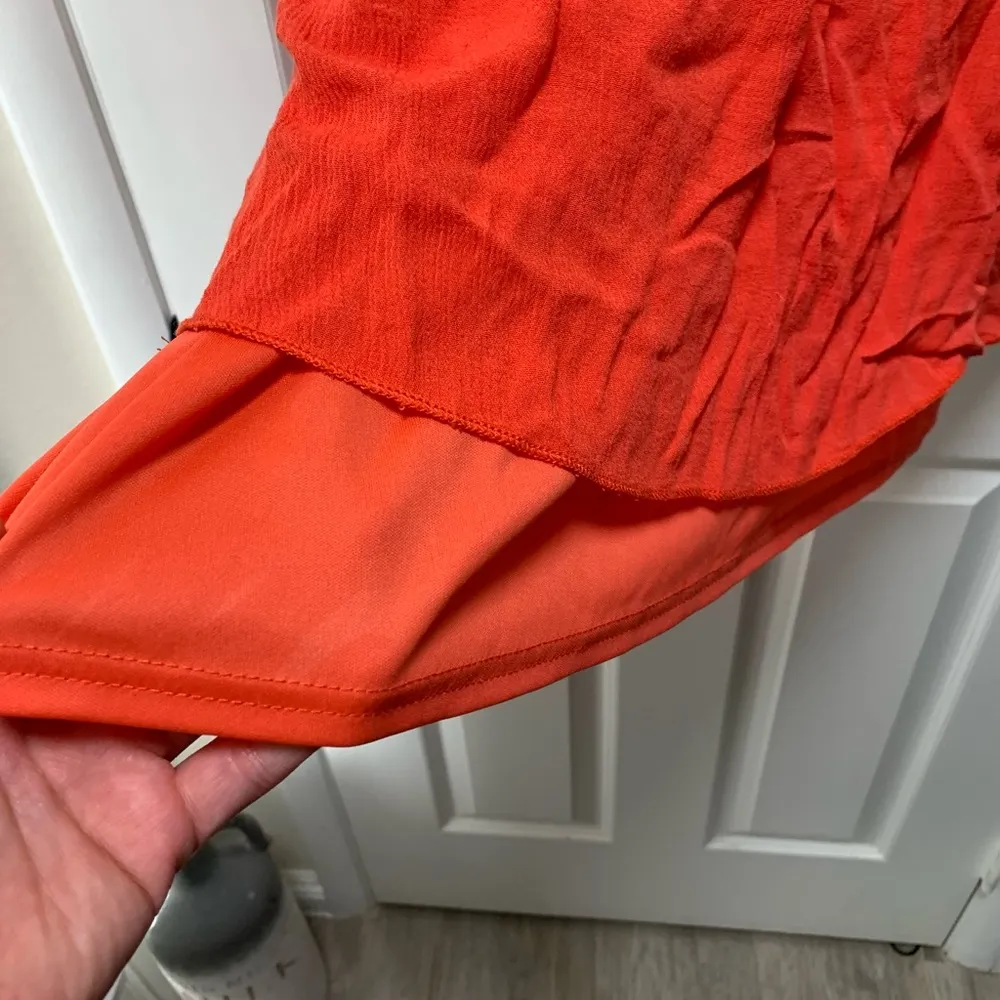 ❤B03- Revellion off shoulder bohemian boho embroider orange dress size S - Image 4