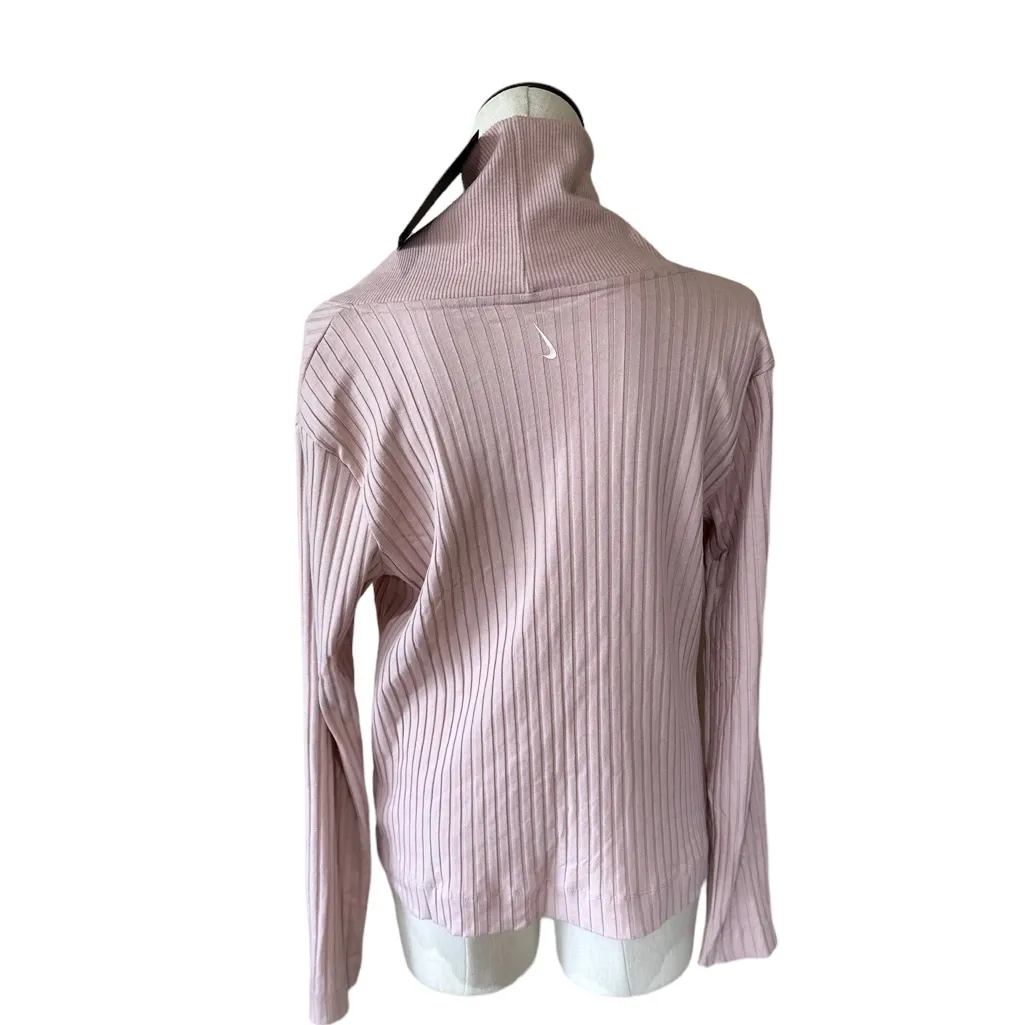 NWT Nike Yoga Luxe Ribbed Cover-up Long-sleeve Women's Pink Sports Sweatshirt - Image 10