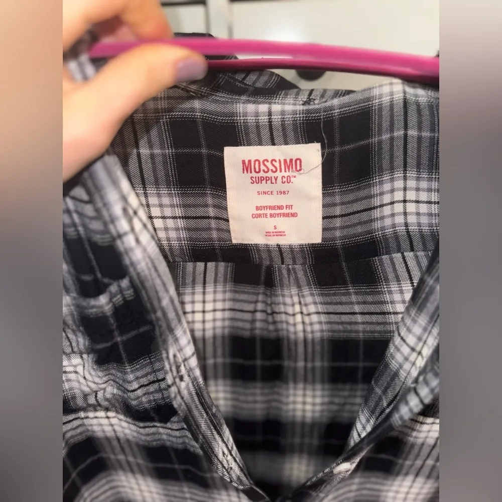 MOSSIMO BOYFRIEND FIT Hunter Plaid Button - Image 4