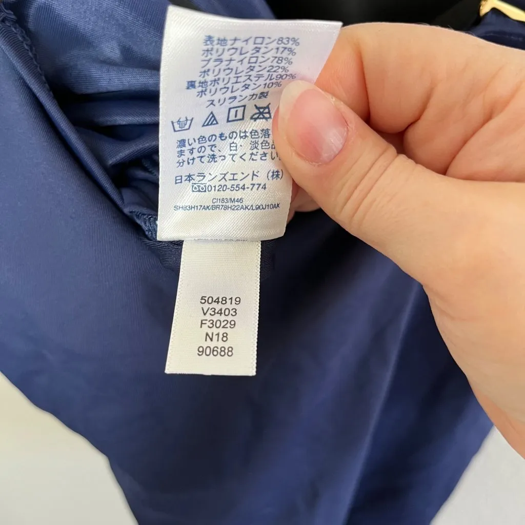 Lands End Womens Navy Blue Plus Size Tankini Swim Top 22W - Image 6