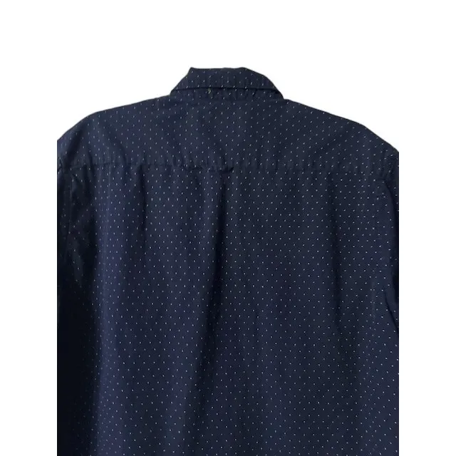 Denim &‎ Flower XL Blue Polka Dot Short Sleeve Button Up Shirt Classic Preppy - Image 14