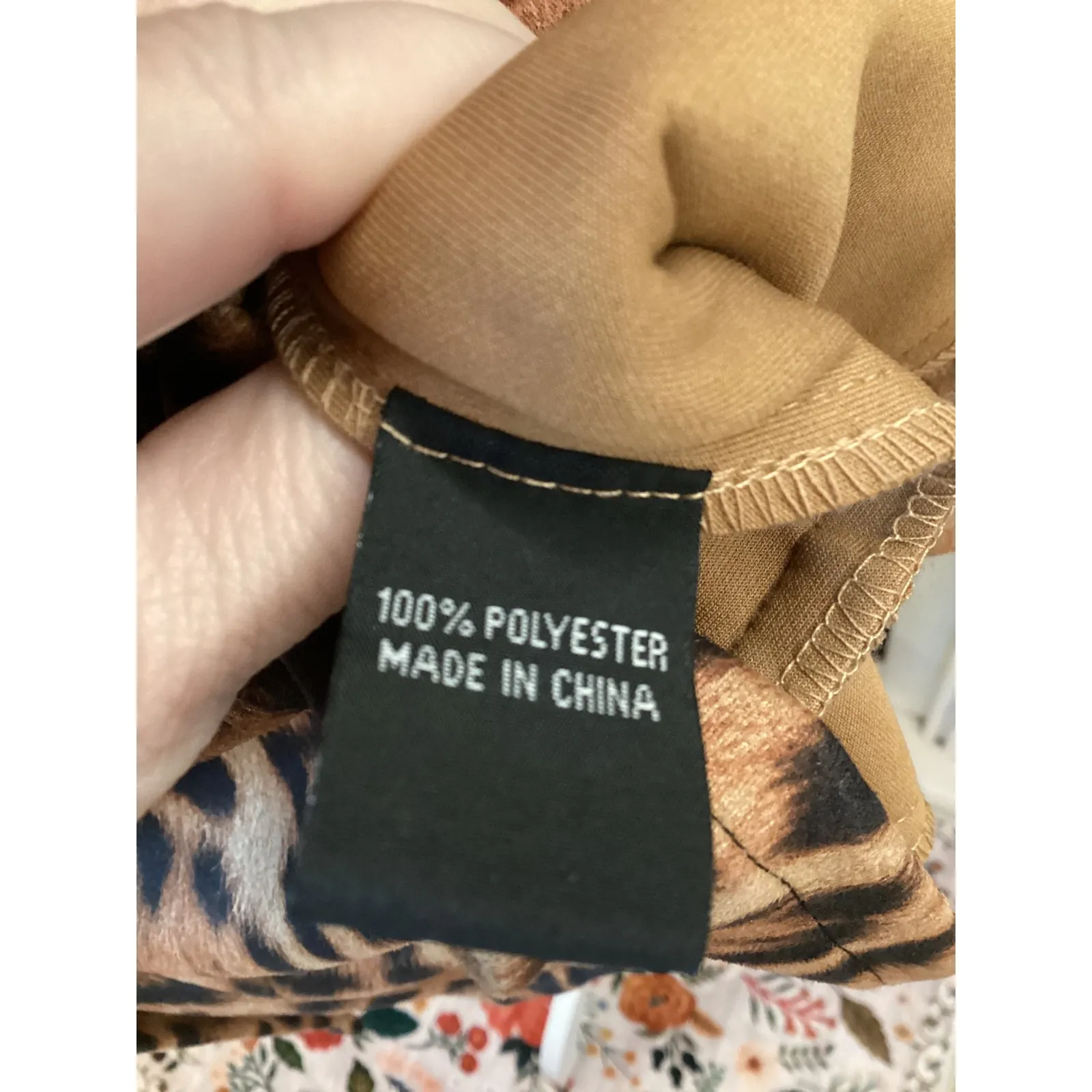 Weavz Leopard Print Jacket Womens Size M Button Front Collar Flare Sleeve Brown Size M - Image 3