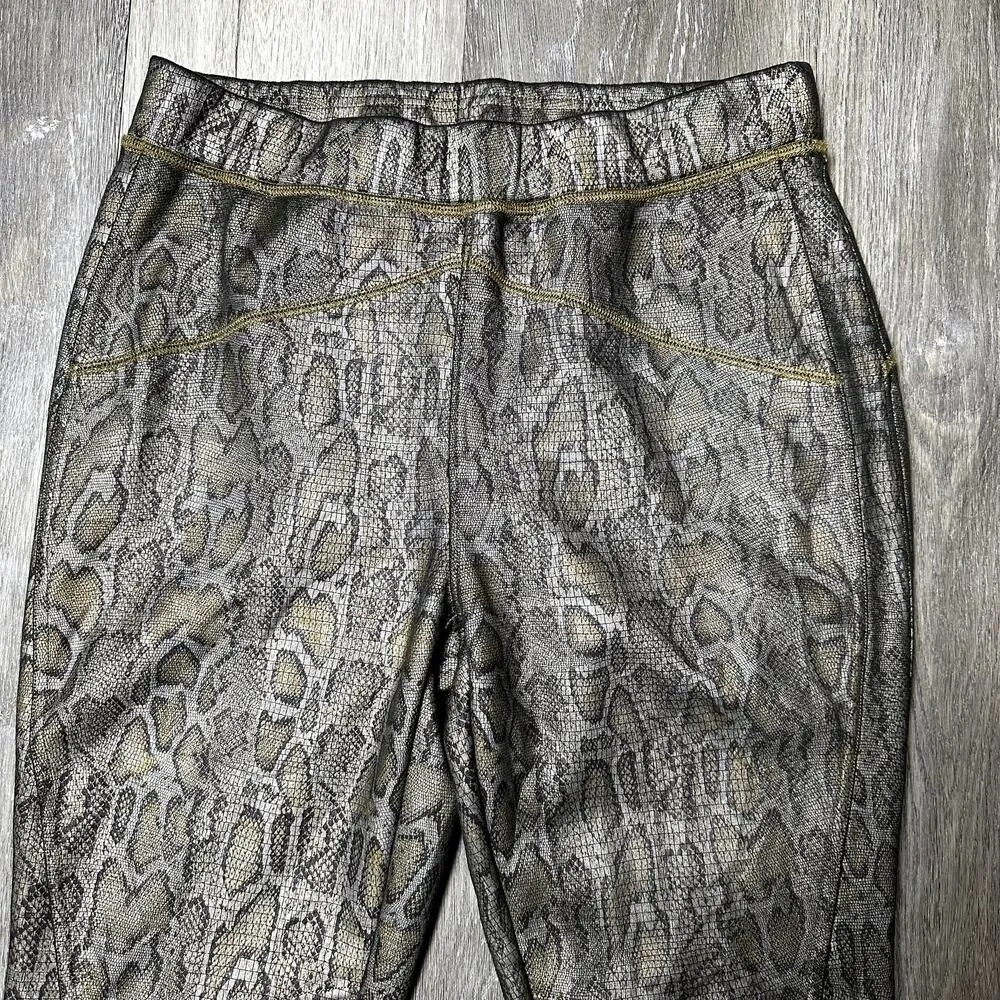 Free People Rio Snakeskin Print Moto Skinny Leggings - Image 3