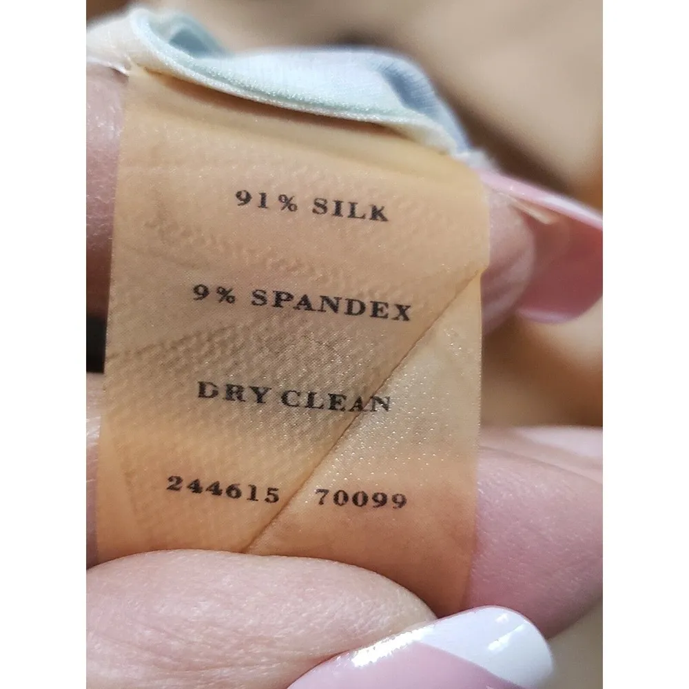 Ann Taylor Women's Multicolor Silk Round Neck Sleeveless Casual Top Blouse SP - Image 8