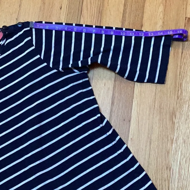 Boden Womens Breton Navy Striped Tunic Mini Pocket Dress Size 16 - Image 12