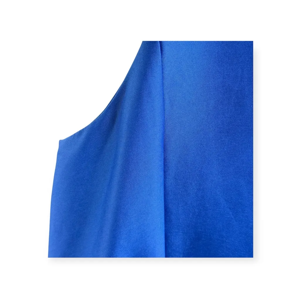 FRNCH 𒀭 Shimmery Sleeveless A Line “Tent” Dress 𒀭Royal Blue 𒀭L - Image 5