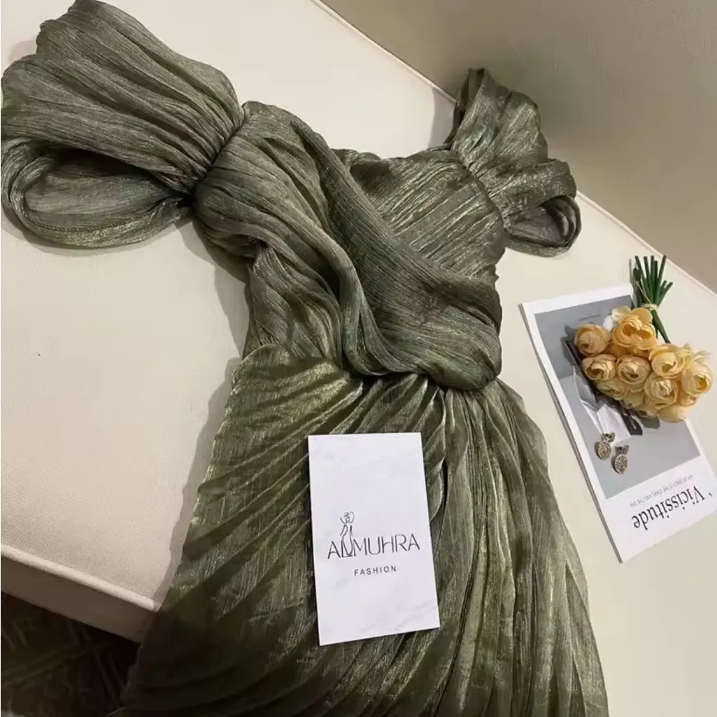 Custom Made Green Tulle Sparkle Off - Image 3