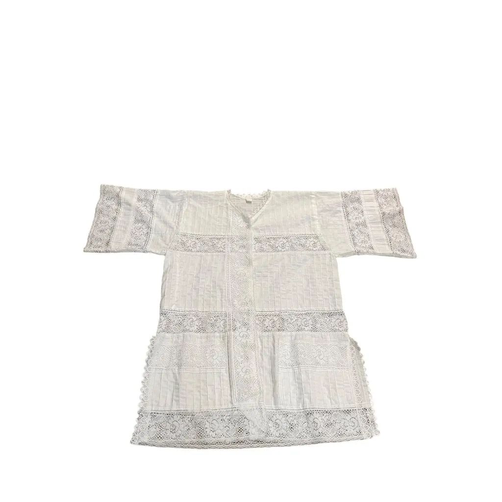 Lace Swimsuit Cover/Cardigan White Size L Vintage 80’s Size L - Image 2