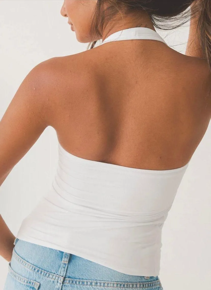 Halter White Tank - Image 2