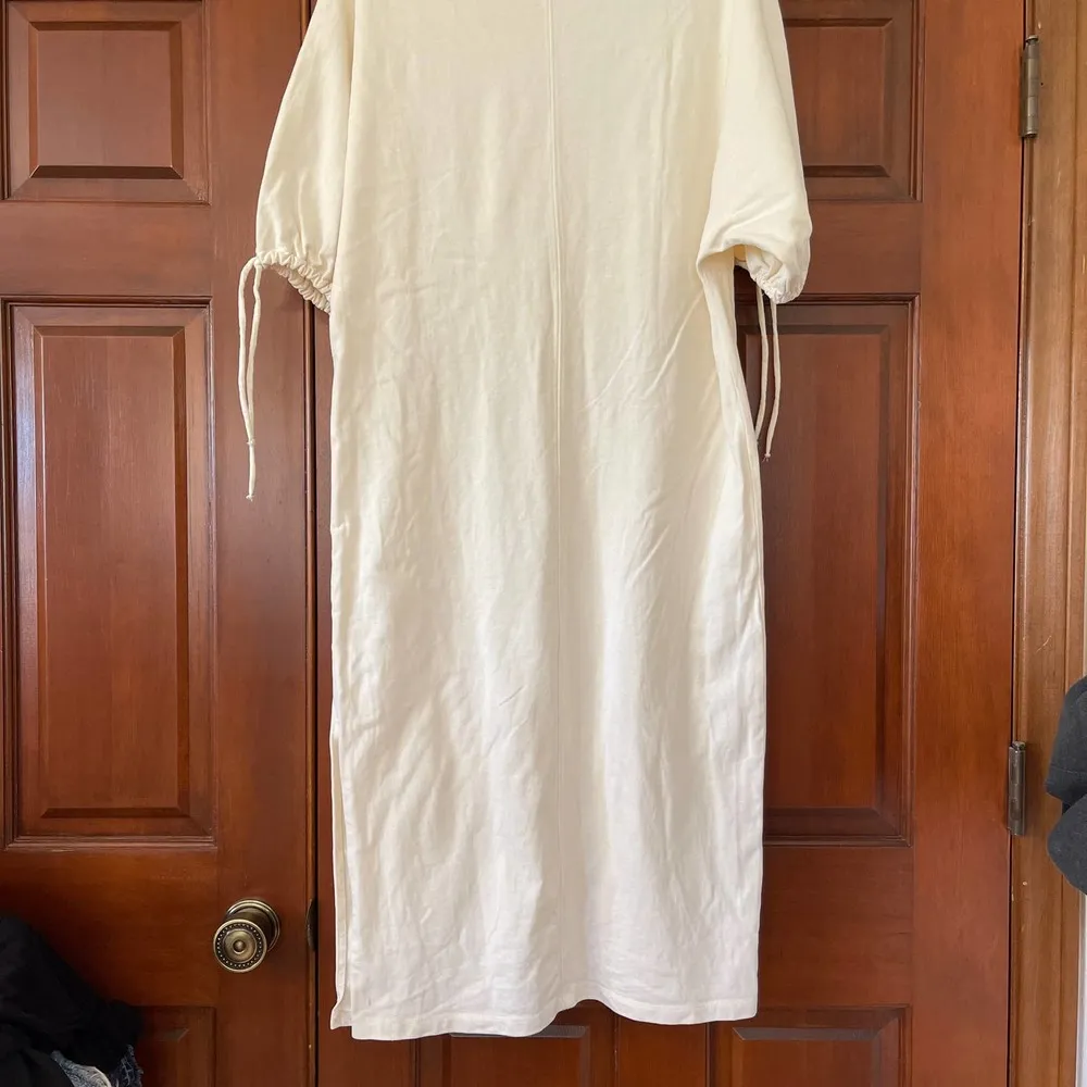 Topshop drawstring midi dress in cream - Image 10