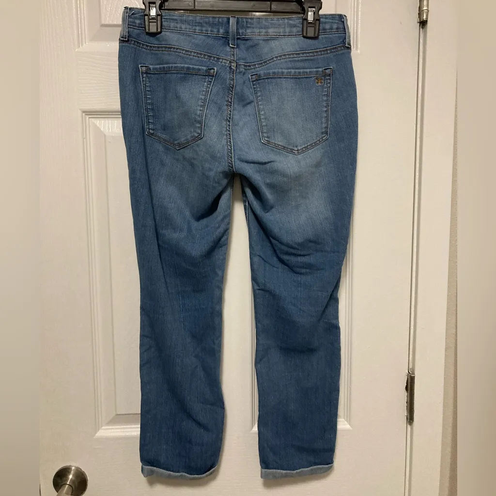 Jessica Simpson Light Wash Forever Skinny Crop Cuffed Denim Jeans - Image 12