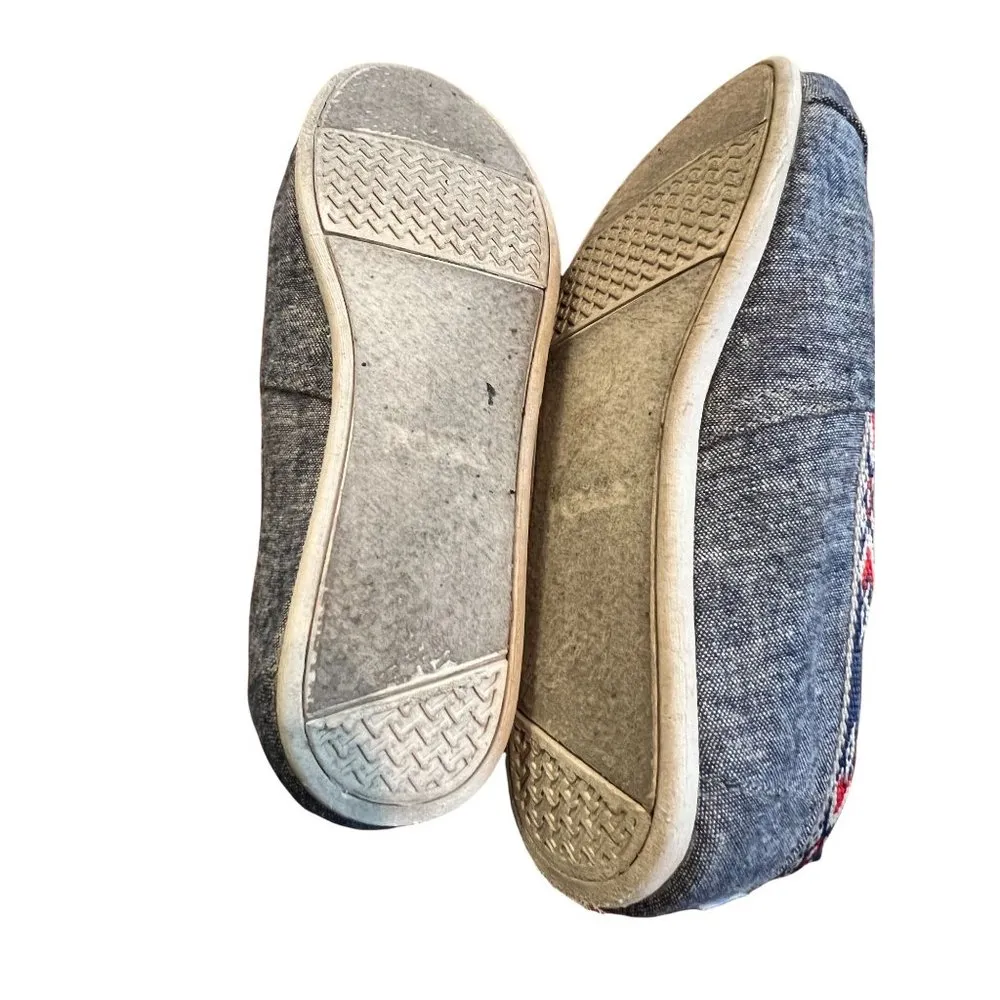 Toms Blue Chambray Denim Slip on Shoes Southwestern Size 7.5 - Image 7