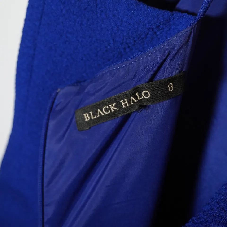 Black Halo Joaquin Wide Leg Halter Sleeveless Full Length Jumpsuit Fantasia 8 - Image 3