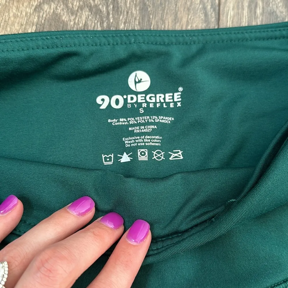 Fleece lined leggings Green - Image 2