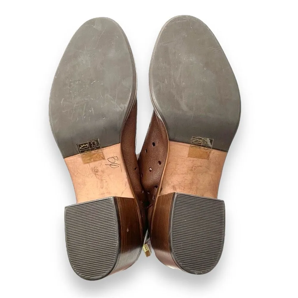 Journee Collection Ulima Leather Block Heel Bootie Walnut Brown Women’s Size 6 - Image 15