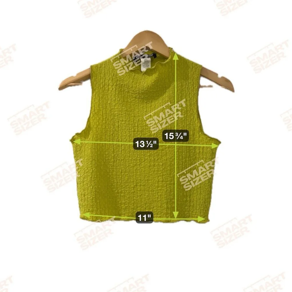 Love Nation Sleeveless Top Size Medium Cropped Tank Blouse Green Textured NWT - Image 8